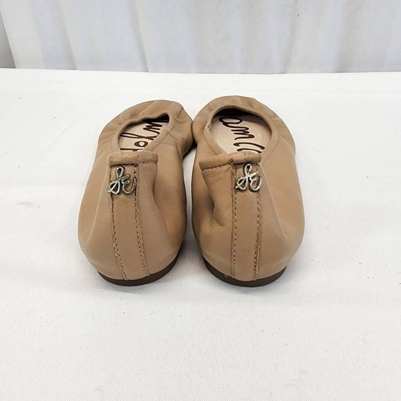 Sam Edelman Womens Fritz Ballet Flats Size 9.5M Beige Leather Slip on Shoes - Picture 5 of 10